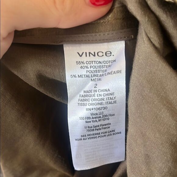 Vince Cottonwood Metallic Gold Front Twist Skirt Womens 2 - Picture 6 of 6